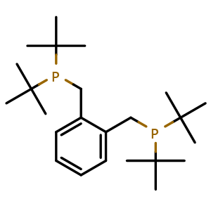 Chemical structure of 1,2-Bis((di-tert-butylphosphino)methyl)benzene , CAS 121954-50-5, AChemBlock X195217