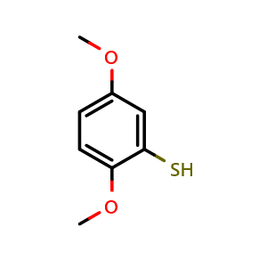 Chemical structure of 2,5-Dimethoxybenzenethiol , CAS 1483-27-8, AChemBlock X195234