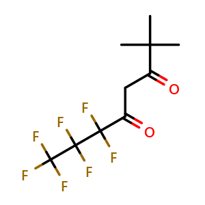 Chemical structure of 6,6,7,7,8,8,8-Heptafluoro-2,2-dimethyloctane-3,5-dione , CAS 17587-22-3, AChemBlock X195252