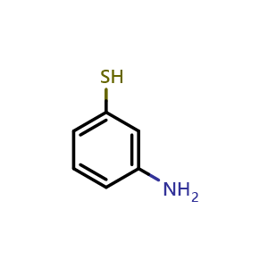 Chemical structure of 3-Aminobenzenethiol , CAS 22948-02-3, AChemBlock X195267