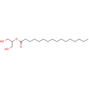 Chemical structure of 2-Palmitoylglycerol , CAS 23470-00-0, AChemBlock X195269