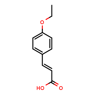 Chemical structure of 3-(4-Ethoxyphenyl)acrylic acid , CAS 2373-79-7, AChemBlock X195270