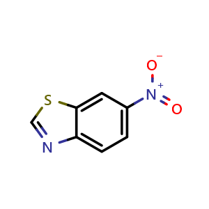Chemical structure of 6-Nitrobenzothiazole , CAS 2942-06-5, AChemBlock X195281