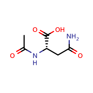 Chemical structure of (S)-2-acetamido-4-amino-4-oxobutanoic acid , CAS 4033-40-3, AChemBlock X195305