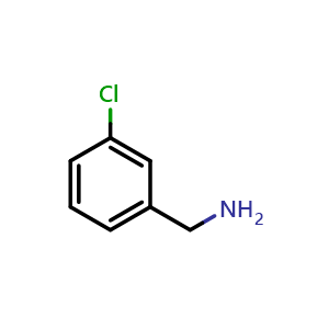 Chemical structure of (3-Chlorophenyl)methanamine , CAS 4152-90-3, AChemBlock X195312