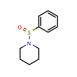 Chemical structure of 1-(Phenylsulfinyl)piperidine , CAS 4972-31-0, AChemBlock X195320