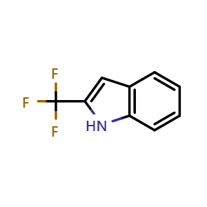 Chemical structure of 2-(Trifluoromethyl)-1H-indole , CAS 51310-54-4, AChemBlock X195323