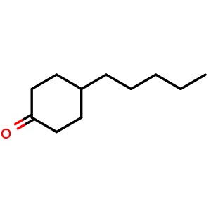 Chemical structure of 4-Pentylcyclohexanone , CAS 61203-83-6, AChemBlock X195339