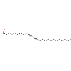 Chemical structure of Pentacosa-10,12-diynoic acid , CAS 66990-32-7, AChemBlock X195352