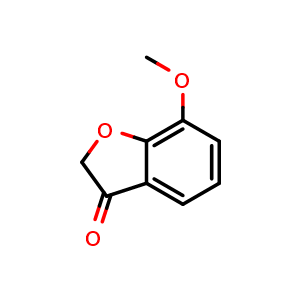 Chemical structure of 7-Methoxybenzofuran-3(2H)-one , CAS 7169-37-1, AChemBlock X195364