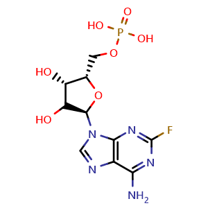 Chemical structure of Fludarabine (phosphate) , CAS 75607-67-9, AChemBlock X195373