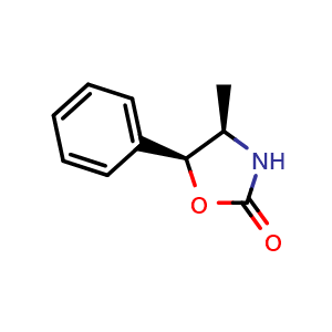 Chemical structure of (4R,5S)-4-Methyl-5-phenyloxazolidin-2-one , CAS 77943-39-6, AChemBlock X195380