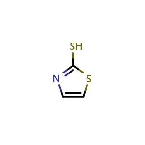 Chemical structure of 2-Mercaptothiazole , CAS 82358-09-6, AChemBlock X195383