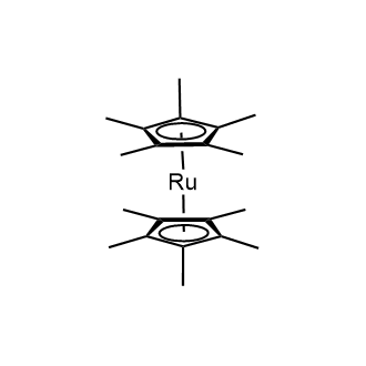 Chemical structure of Bis(pentamethylcyclopentadienyl)ruthenium(II) , CAS 84821-53-4, AChemBlock X195385