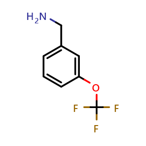 Chemical structure of 3-(Trifluoromethoxy)benzylamine , CAS 93071-75-1, AChemBlock X195396