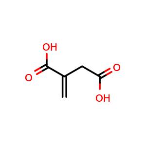 Chemical structure of Itaconic acid , CAS 97-65-4, AChemBlock X195399