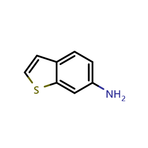 Chemical structure of 6-Aminobenzo[b]thiophene , CAS 5339-33-3, AChemBlock X195412