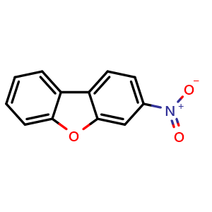 Chemical structure of 3-Nitrodibenzofuran , CAS 5410-97-9, AChemBlock X195419