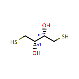 Chemical structure of DL-Dithiothreitol , CAS 3483-12-3, AChemBlock X195440