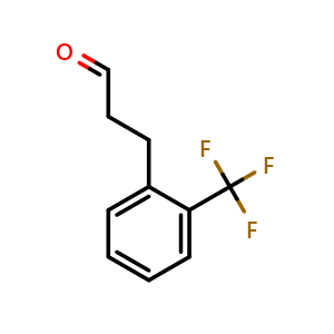 Chemical structure of 3-(2-(Trifluoromethyl)phenyl)propanal , CAS 376641-58-6, AChemBlock X195457