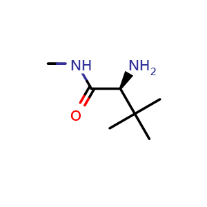 Chemical structure of S-tert-Leucine N-methylamide , CAS 89226-12-0, AChemBlock X195476