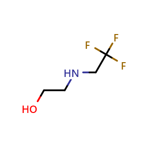 Chemical structure of 2-(2,2,2-trifluoroethylamino)ethanol , CAS 371-99-3, AChemBlock X195486