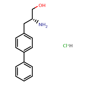 Chemical structure of (R)-3-([1,1'-biphenyl]-4-yl)-2-aminopropan-1-ol hydrochloride , CAS 1573000-33-5, AChemBlock X195489