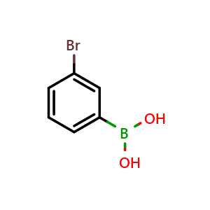 Chemical structure of (3-Bromophenyl)boronic acid , CAS 89598-96-9, AChemBlock X195491