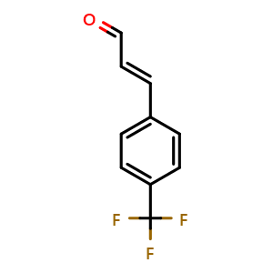 Chemical structure of 3-(4-Trifluoromethylphenyl)-2-propenal , CAS 41917-83-3, AChemBlock X195507