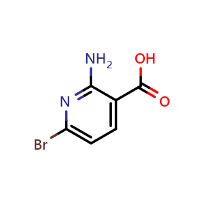 Chemical structure of 2-Amino-6-bromo-3-pyridinecarboxylic acid , CAS 1196157-51-3, AChemBlock X195515