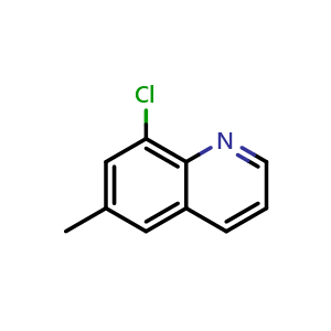 Chemical structure of 8-Chloro-6-methylquinoline , CAS 19655-46-0, AChemBlock X195516