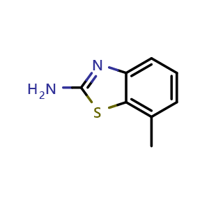 Chemical structure of 7-Methylbenzo[d]thiazol-2-amine , CAS 14779-18-1, AChemBlock X195521