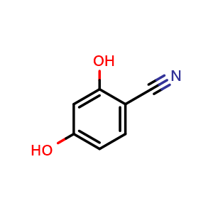 Chemical structure of 2,4-Dihydroxybenzonitrile , CAS 64419-24-5, AChemBlock X195525