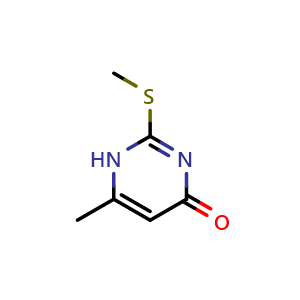 Chemical structure of 6-Methyl-2-(methylthio)-1H-pyrimidin-4-one , CAS 6328-58-1, AChemBlock X195533