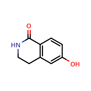 Chemical structure of 6-Hydroxy-3,4-dihydroisoquinolin-1(2H)-one , CAS 22245-98-3, AChemBlock X195538