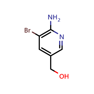 Chemical structure of (6-Amino-5-bromopyridin-3-yl)methanol , CAS 1027785-19-8, AChemBlock X195539