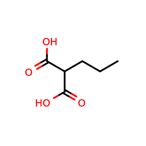 Chemical structure of 2-Propylmalonic acid , CAS 616-62-6, AChemBlock X195543