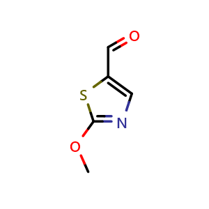 Chemical structure of 2-Methoxythiazole-5-carbaldehyde , CAS 95453-59-1, AChemBlock X195574