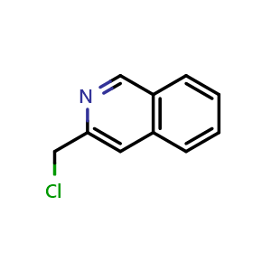 Chemical structure of 3-(Chloromethyl)isoquinoline , CAS 147937-36-8, AChemBlock X195577