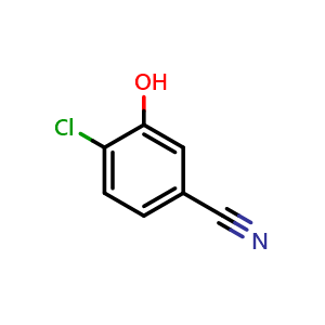 Chemical structure of 4-Chloro-3-hydroxybenzonitrile , CAS 51748-01-7, AChemBlock X195592