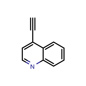 Chemical structure of 4-Ethynylquinoline , CAS 62484-52-0, AChemBlock X195596