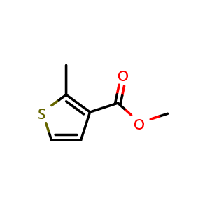 Chemical structure of Methyl 2-methylthiophene-3-carboxylate , CAS 53562-51-9, AChemBlock X195619