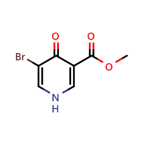 Chemical structure of Methyl 5-bromo-1,4-dihydro-4-oxo-3-pyridinecarboxylate , CAS 1175512-08-9, AChemBlock X195623