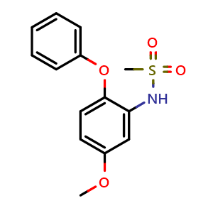 Chemical structure of N-(5-Methoxy-2-phenoxyphenyl)methanesulfonamide , CAS 123664-84-6, AChemBlock X195627