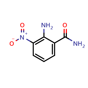 Chemical structure of 2-amino-3-nitrobenzamide , CAS 313279-12-8, AChemBlock X195655