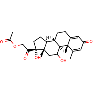 Chemical structure of Methylprednisolone acetate , CAS 53-36-1, AChemBlock X195659