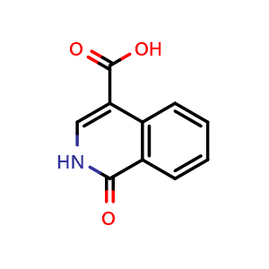 Chemical structure of 1-Oxo-1,2-dihydroisoquinoline-4-carboxylic acid , CAS 34014-51-2, AChemBlock X195662