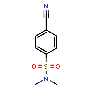 Chemical structure of 4-Cyano-N,N-dimethylbenzenesulfonamide , CAS 63877-94-1, AChemBlock X195668