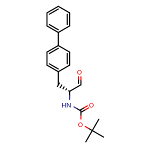 Chemical structure of [(1R)-2-(Biphenyl-4-yl)-1-formylethyl]carbamic acid tert-butyl ester , CAS 149709-58-0, AChemBlock X195669