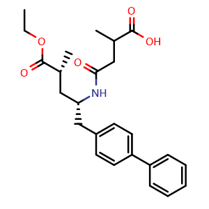 Chemical structure of 2S,4R-Sacubitril , CAS 2307668-79-5, AChemBlock X195694